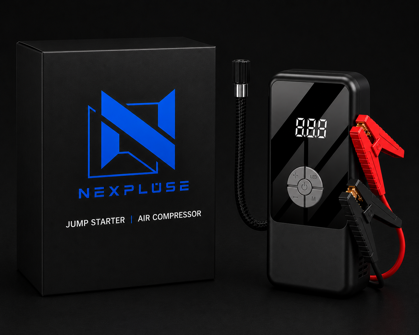 JUMPSTARTER AND AIR COMPRESSOR (6IN1)